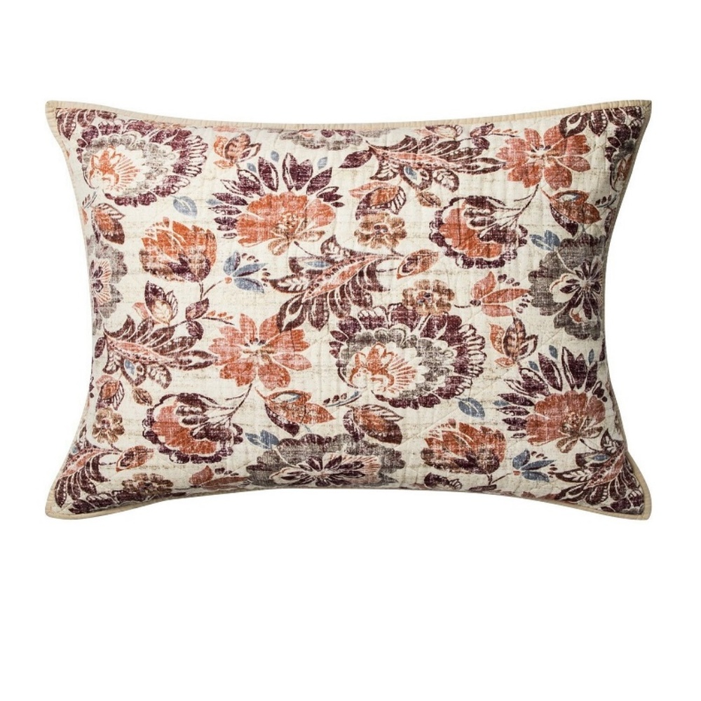 Threshold October Jacobean Cotton Pillow Sham - Picture 1 of 3